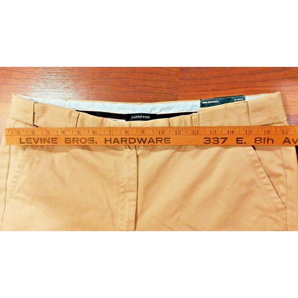 Lands' End Light Khaki Women Heritage Chino Boot Cut Pants 12 X 31 RSVP $39 - Picture 10 of 12